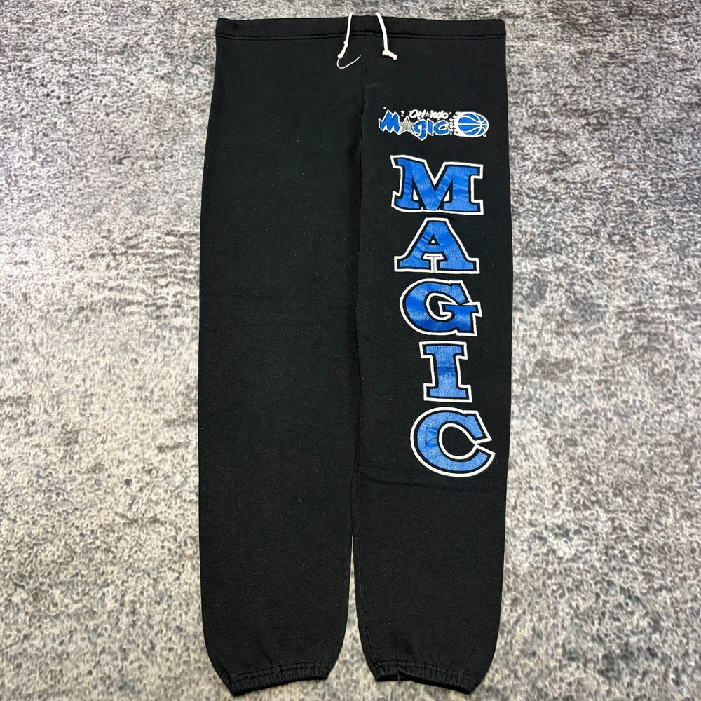 Vintage 90s Orlando Magic Sweatpants Mens Large Black Swingster NBA Drawstring